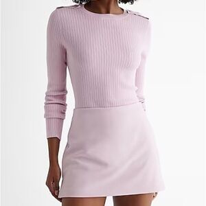 NWT Express Pink Leather Mini Skirt Size 8